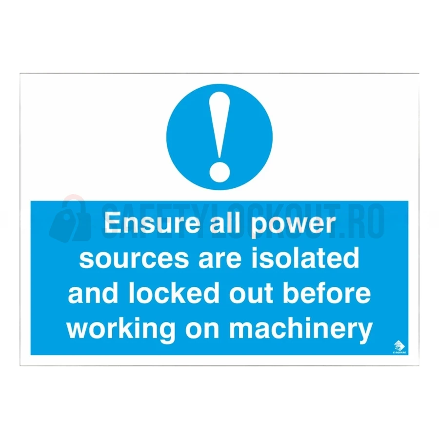 Etichetă de siguranță LOTO – Ensure all Power Sources are Locked out — Etichete de marcare LOTO | Safety Lockout