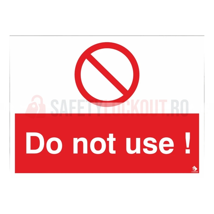 Etichetă de siguranță LOTO – Do Not Use, autoadezivă, set 10 buc. — Etichete de marcare LOTO | Safety Lockout