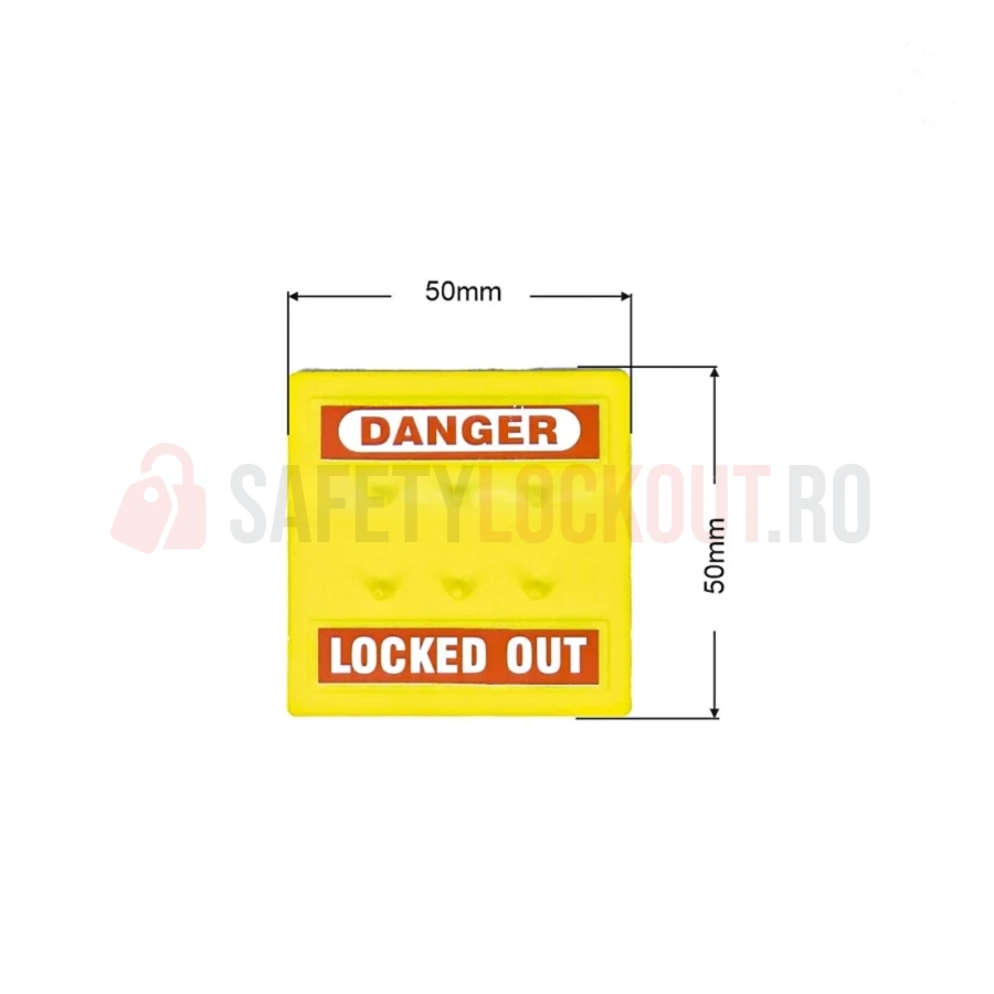 Blocant pătrat pentru bară de blocare, 2x2 inchi — Dispozitiv de blocare cu bară de blocare | Safety Lockout