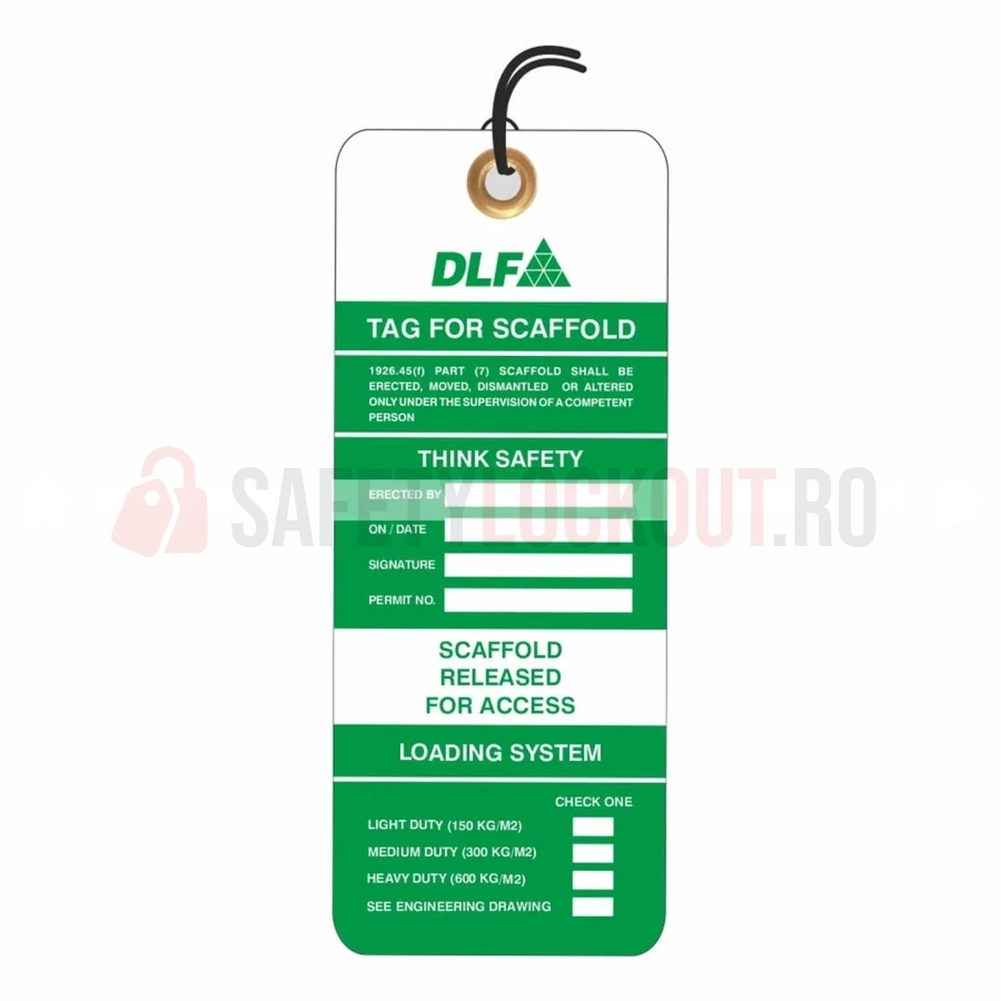 Etichete economice pentru schele, PVC 0,7 mm, set 100 buc. — Etichete economice pentru schele | Safety Lockout