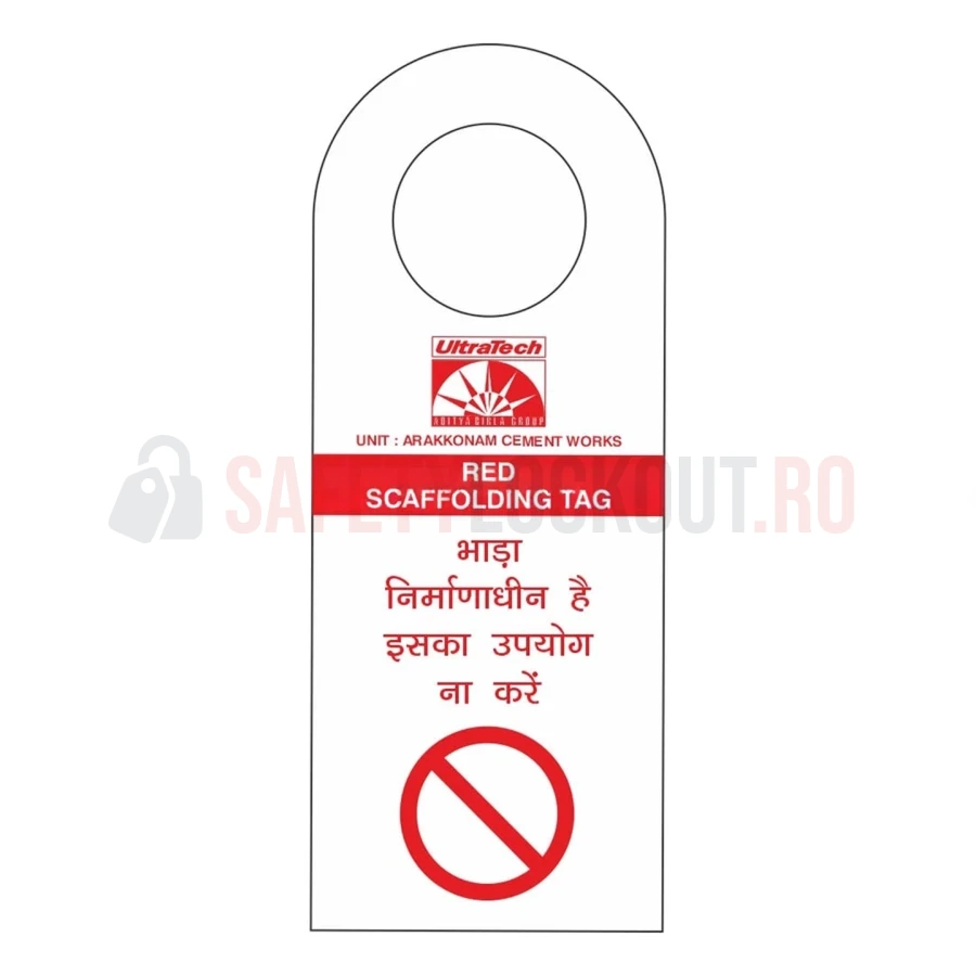 Etichete economice pentru schele, PVC 0,7 mm, roșu, set 50 buc. — Etichete economice pentru schele | Safety Lockout