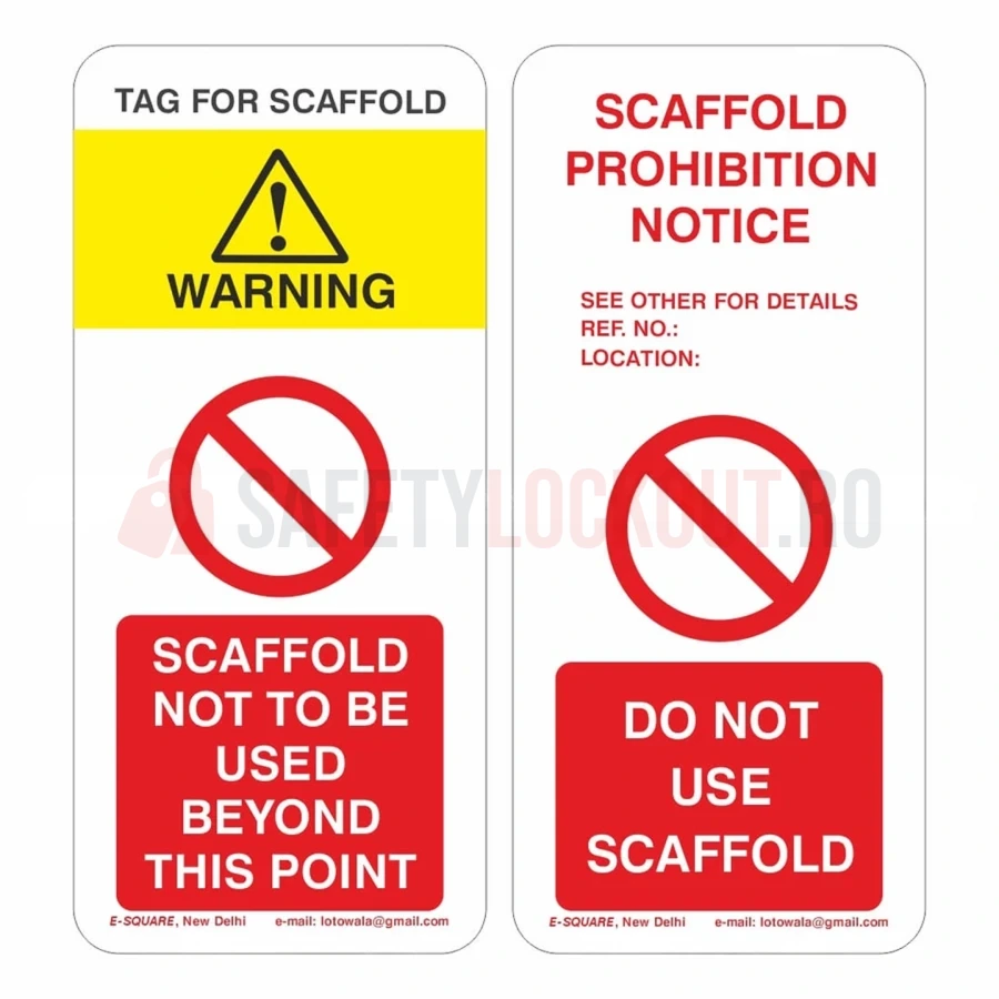 Etichete de avertizare pentru schele (set 10 buc.) — Etichete și suporturi pentru schele | Safety Lockout