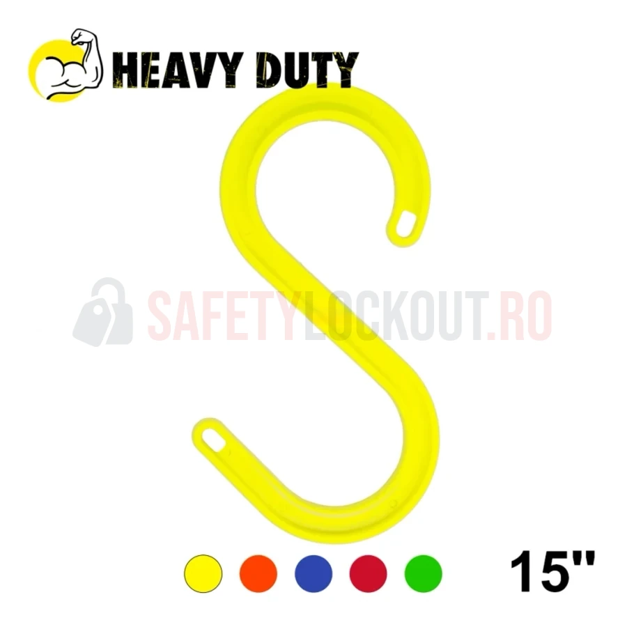 Suport tip S pentru cabluri, Heavy Duty, 383 mm — Cârlige de siguranță și suporturi pentru cabluri | Safety Lockout