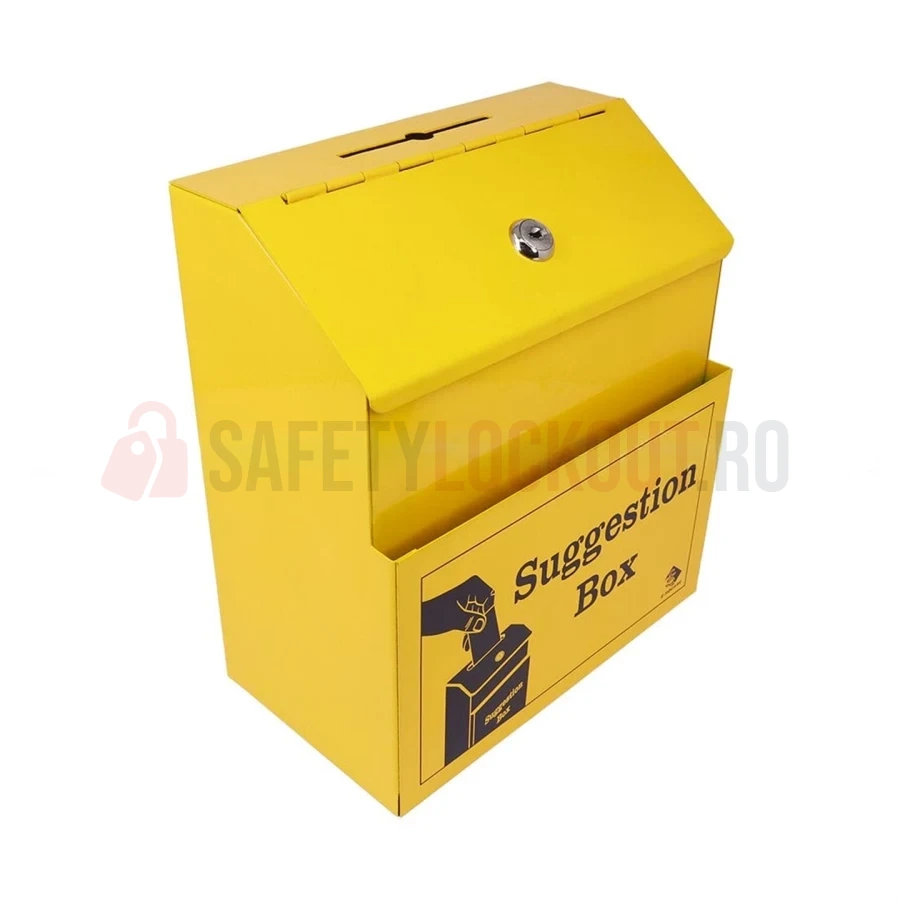 Cutie de sugestii LOTO din oțel, galbenă — Accesorii LOTO | Safety Lockout