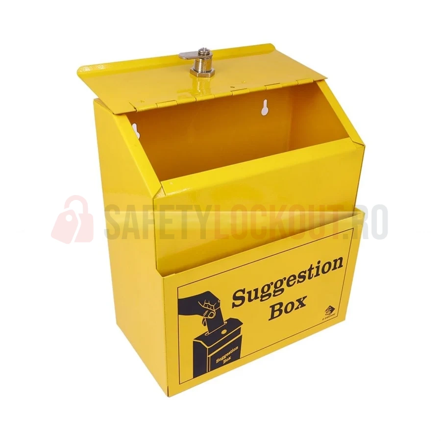 Cutie de sugestii LOTO din oțel, galbenă — Accesorii LOTO | Safety Lockout