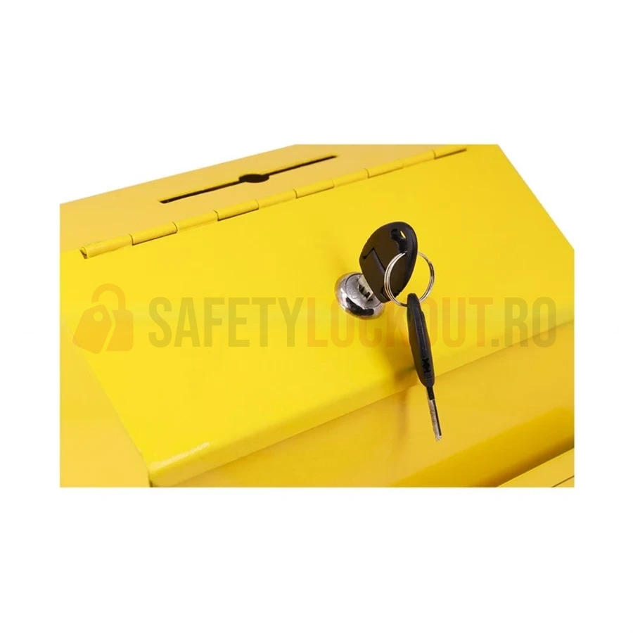 Cutie de sugestii LOTO din oțel, galbenă — Accesorii LOTO | Safety Lockout