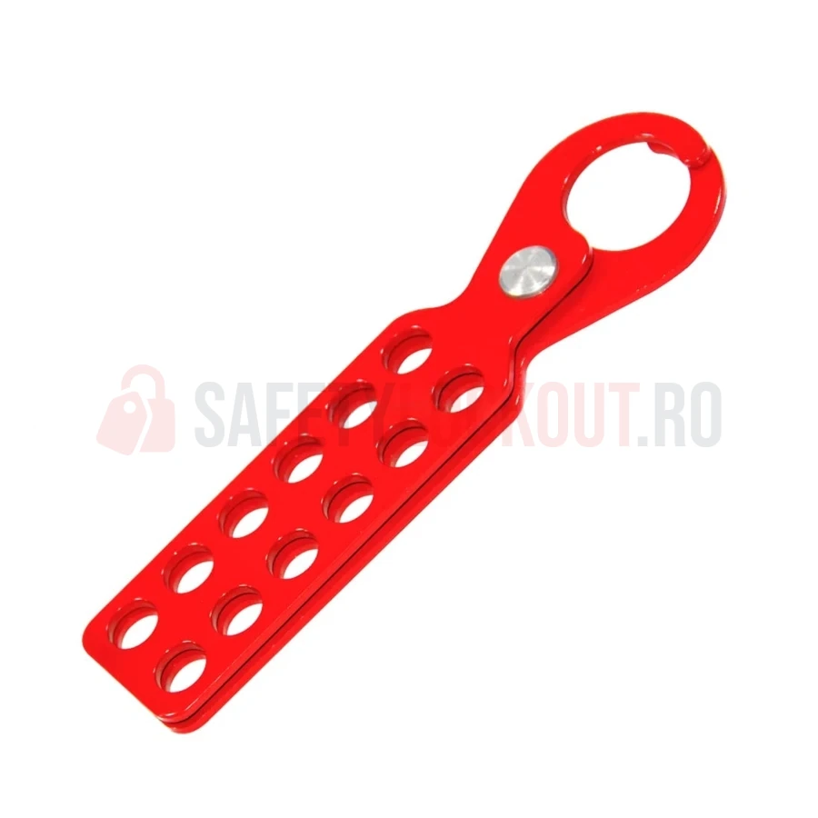 Hasp LOTO standard din oțel, 12 orificii, fălci 25 mm — Hasp LOTO | Safety Lockout