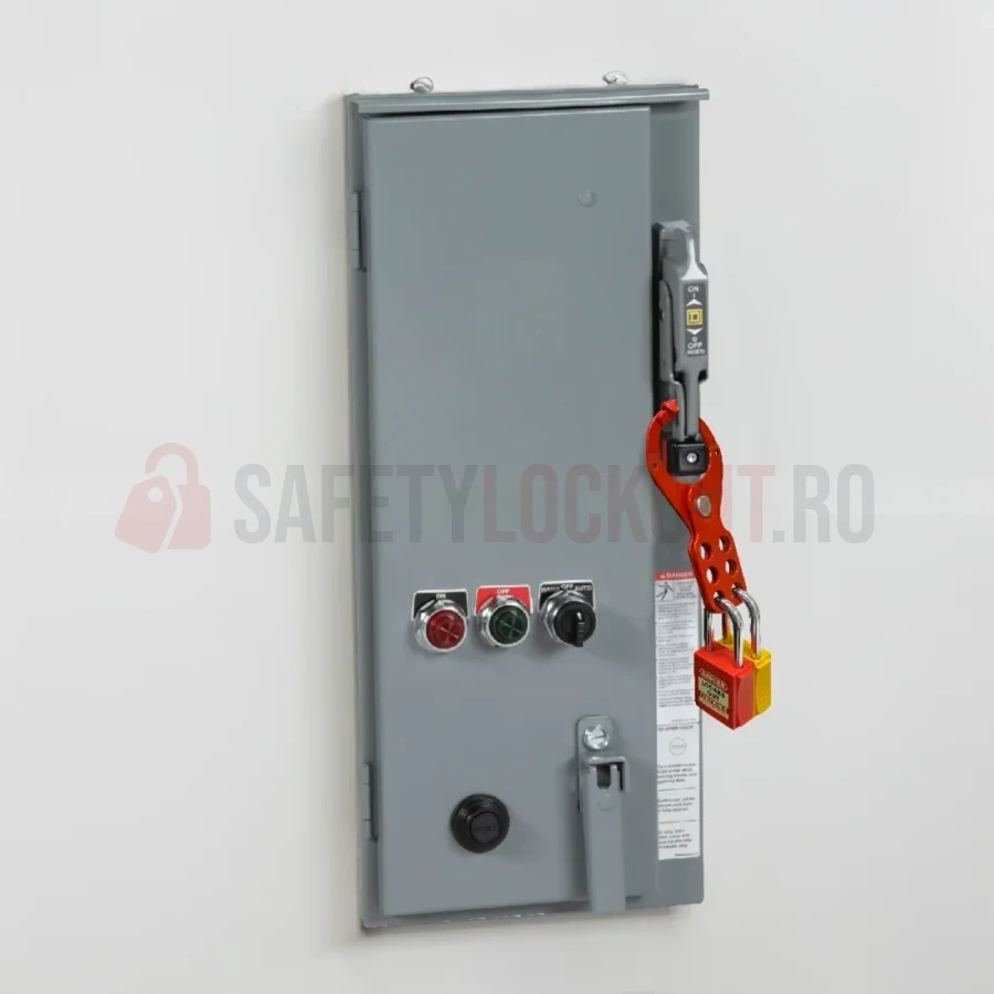 Hasp LOTO standard din oțel, dublă blocare, fălci 38 mm — Hasp LOTO | Safety Lockout