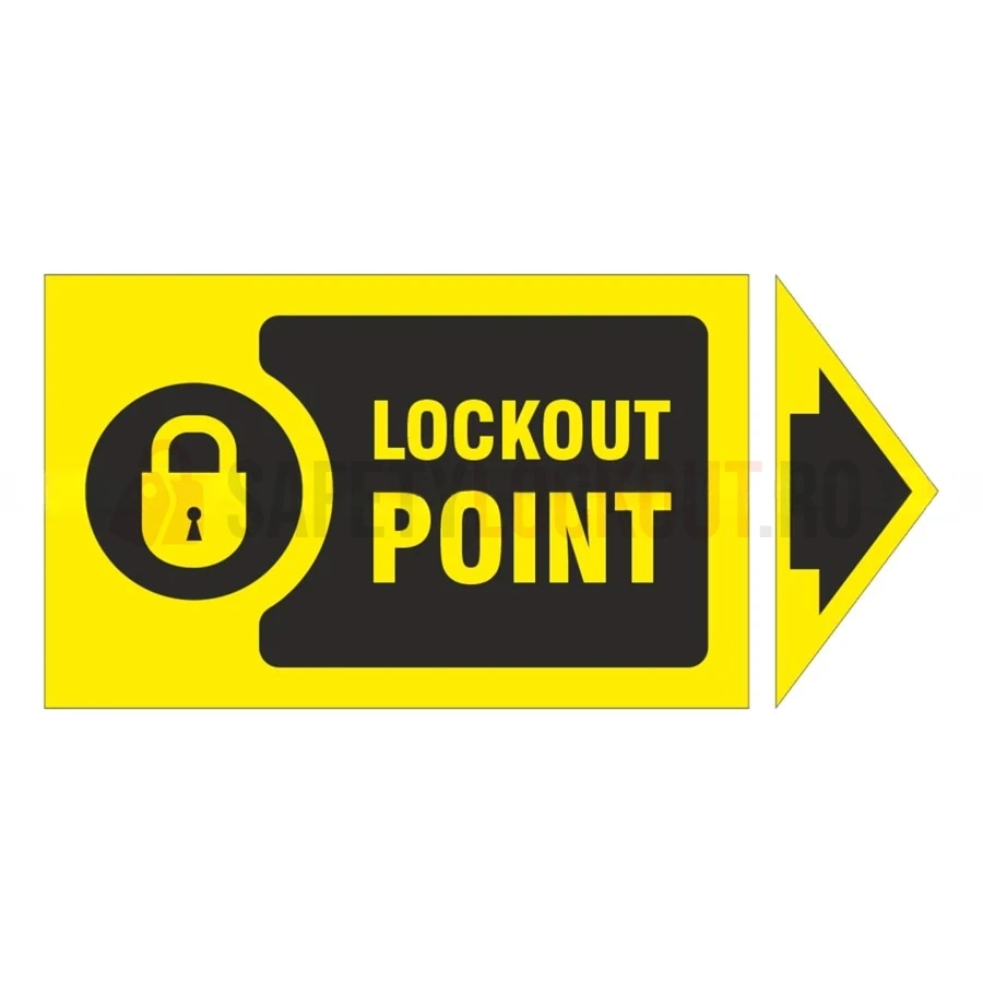 Săgeți de marcare pentru puncte LOTO, galben/negru — Săgeți de marcare | Safety Lockout
