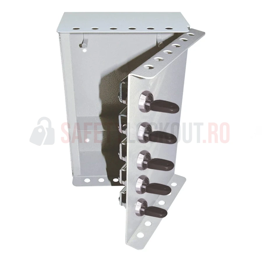 Cutie de Siguranță LOTO cu 5 Încuietori și 12 Orificii — Cutie de blocare pentru grup | Safety Lockout