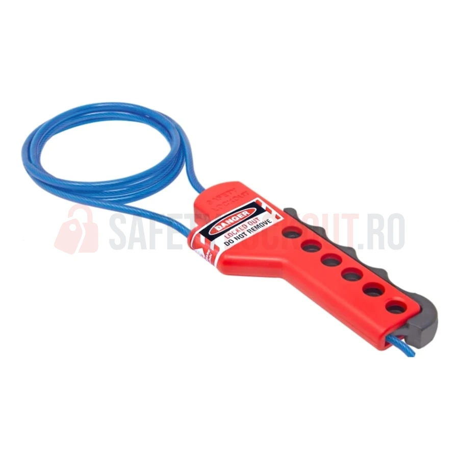 Dispozitiv multipurpose de blocare cu cablu tip strângere, albastru metalic — Dispozitive multipurpose cu cablu | Safety Lockout