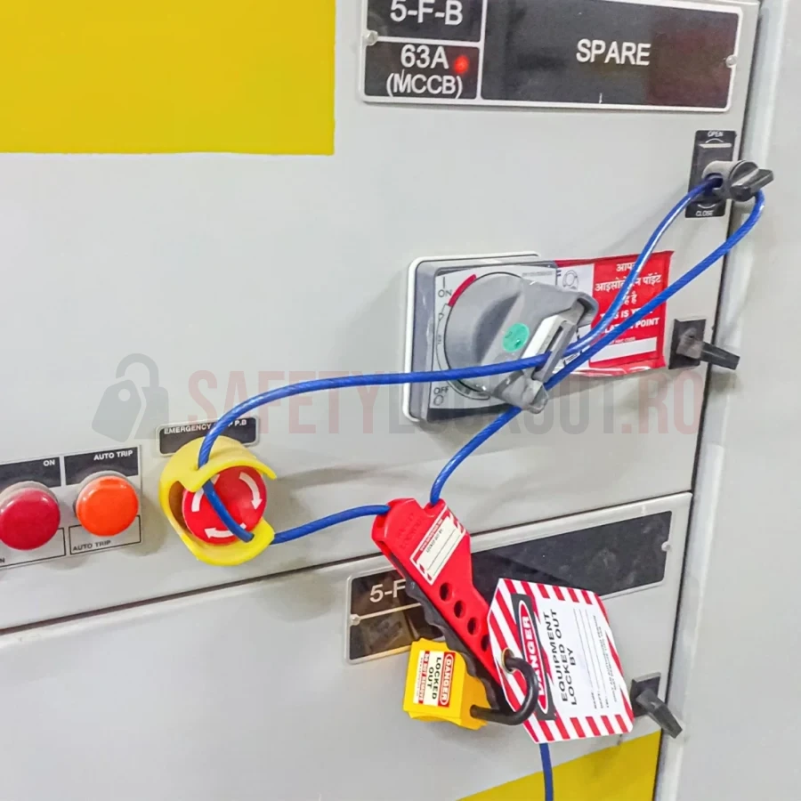 Dispozitiv multipurpose de blocare cu cablu tip strângere, albastru metalic — Dispozitive multipurpose cu cablu | Safety Lockout