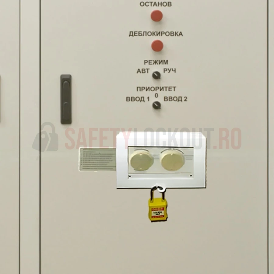 Cutie metalică specială de blocare cu vizor transparent, pentru tablouri electrice — Dispozitive de blocare pentru tablouri electrice | Safety Lockout
