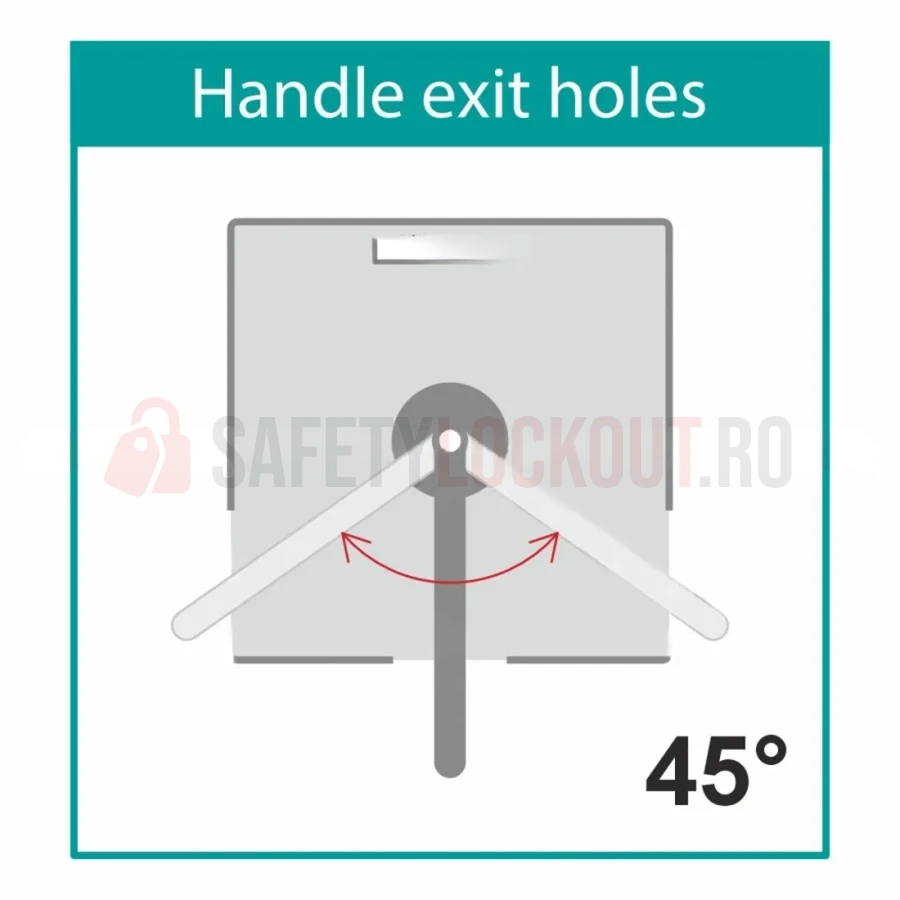 Dispozitiv de blocare pentru panou electric, casetă pătrată, Big 45 Grade — Dispozitive de blocare pentru panouri electrice | Safety Lockout