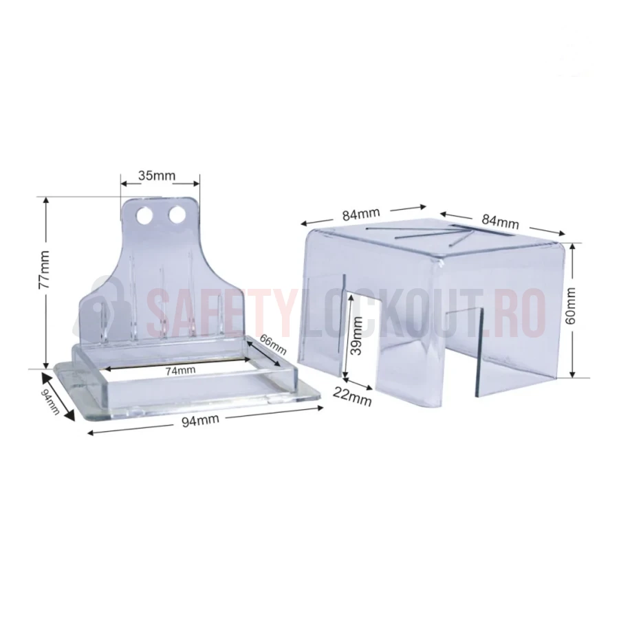 Dispozitiv de blocare pentru panou electric, casetă pătrată, Big 45 Grade — Dispozitive de blocare pentru panouri electrice | Safety Lockout