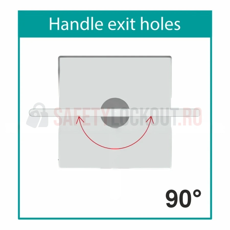 Dispozitiv de blocare pentru panou electric, casetă pătrată cu balama 90° — Dispozitive de blocare pentru panouri electrice | Safety Lockout