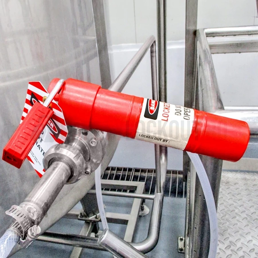 Dispozitiv de blocare pentru valvă fluture din oțel inoxidabil, 45 mm — Dispozitive de blocare pentru valve fluture | Safety Lockout