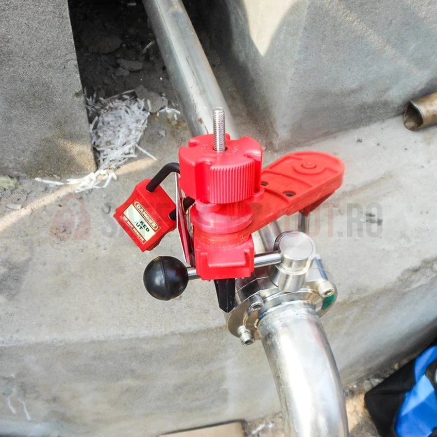 Dispozitiv reglabil de blocare pentru valvă cu bilă, model mic — Dispozitive de blocare pentru valvă cu bilă | Safety Lockout