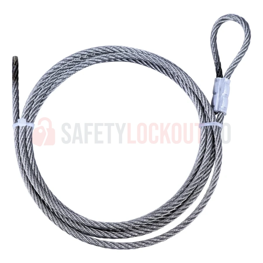 Cablu din oțel inoxidabil cu buclă la un capăt — Dispozitive multipurpose cu cablu | Safety Lockout