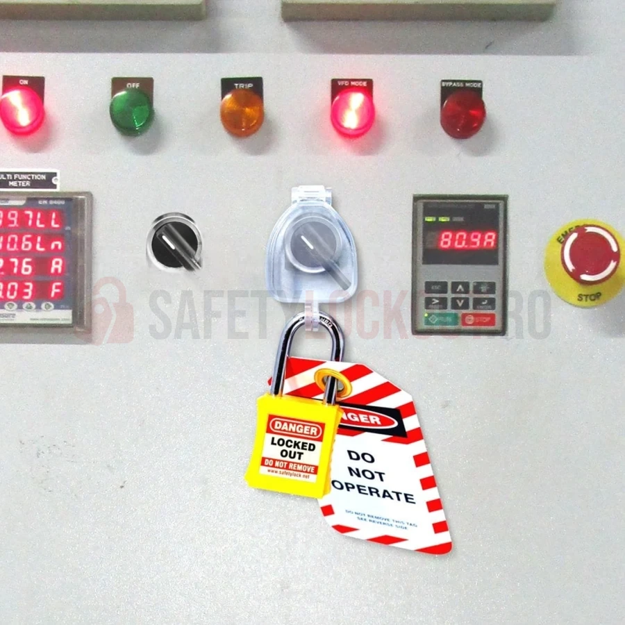 Dispozitiv de blocare pentru comutator și buton rotund, 22 mm — Dispozitive de blocare pentru panouri electrice | Safety Lockout