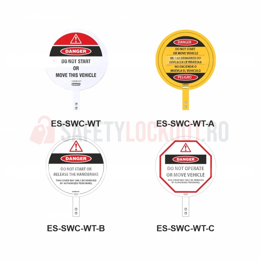 Husă de blocare pentru volan cu coadă de blocare, 50 cm — Huse de blocare pentru volan | Safety Lockout