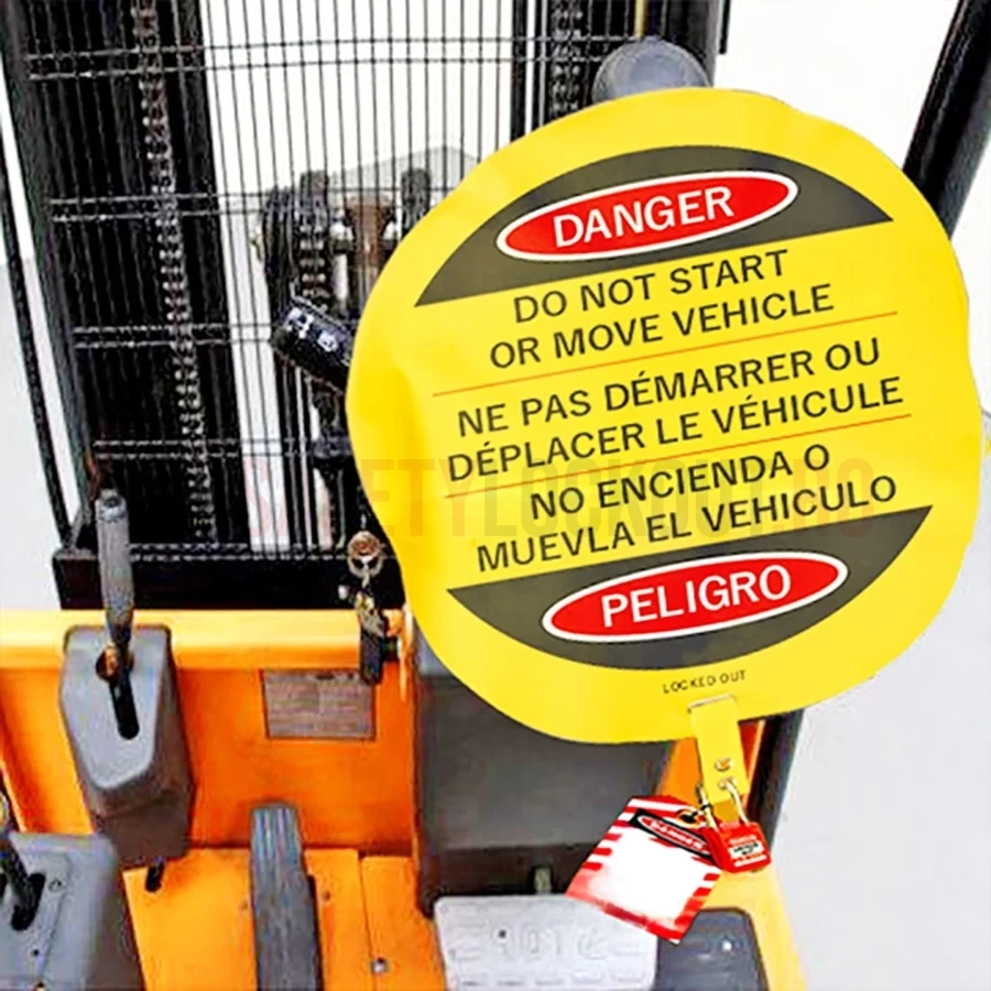 Husă de blocare pentru volan cu coadă de blocare – Model A — Huse de blocare pentru volan | Safety Lockout