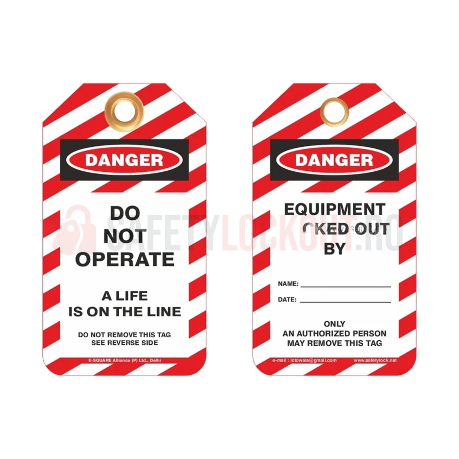 Etichete de blocare LOTO — Danger — A Life is on the line — Etichete de blocare LOTO | Safety Lockout