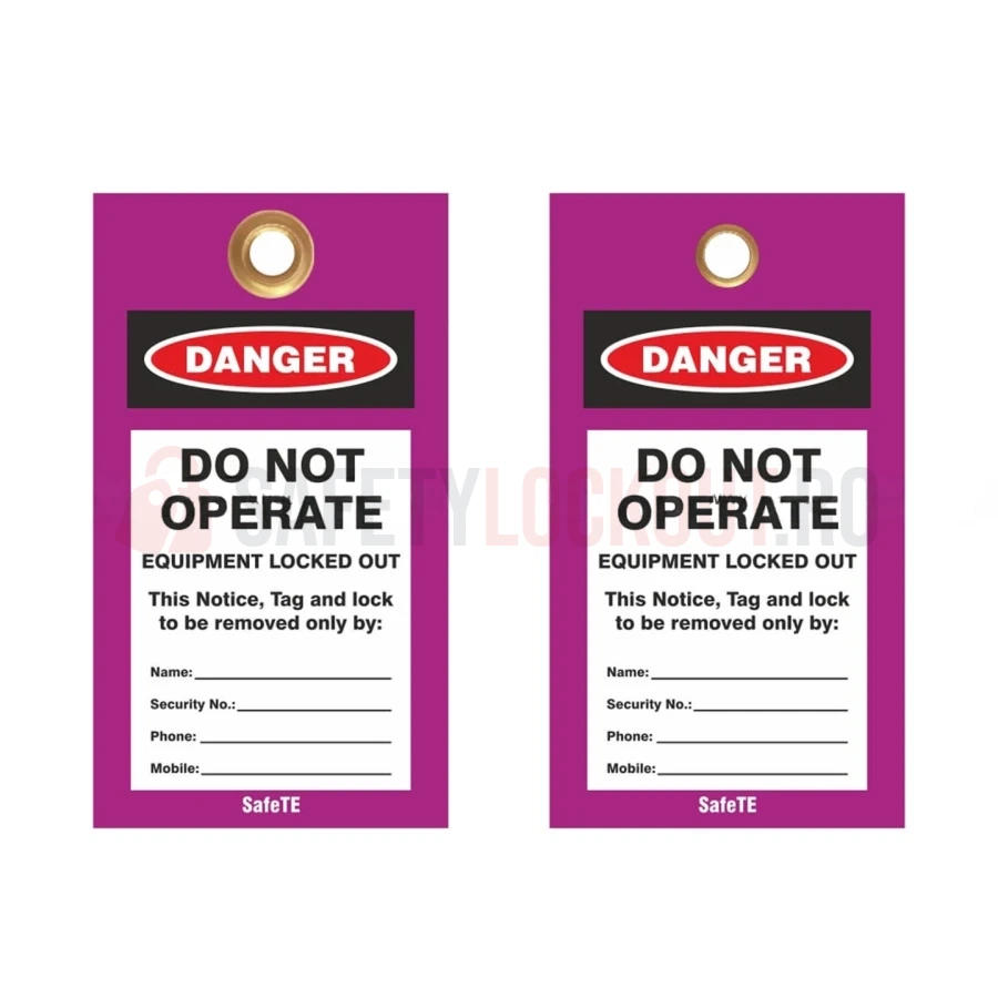 Etichetă de blocare LOTO personalizată, mov — Etichete LOTO personalizate | Safety Lockout
