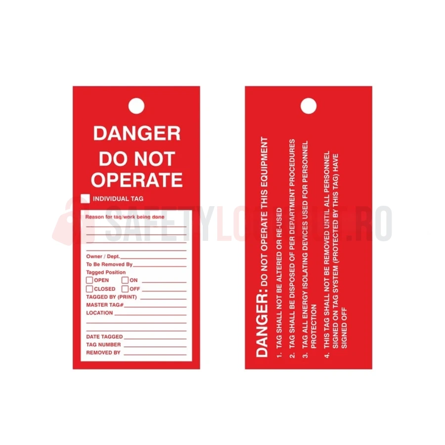 Etichete de blocare LOTO personalizate, Danger Do Not Operate — Etichete LOTO personalizate | Safety Lockout