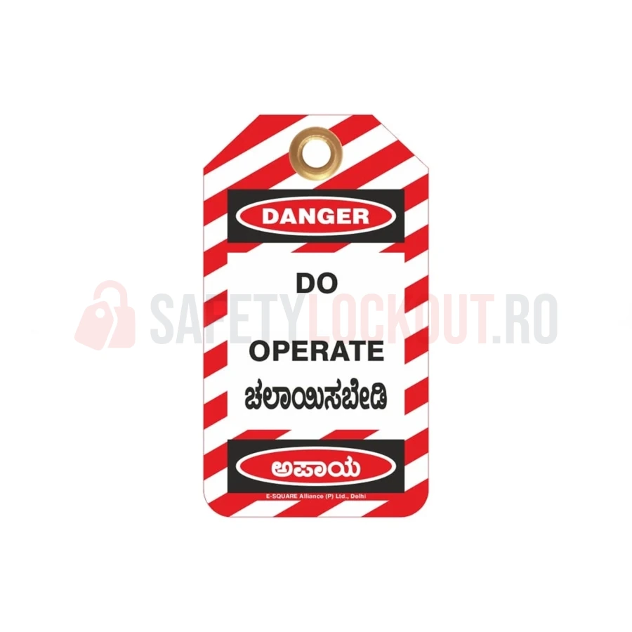 Etichete de blocare LOTO personalizate, bilingve — Etichete LOTO personalizate | Safety Lockout