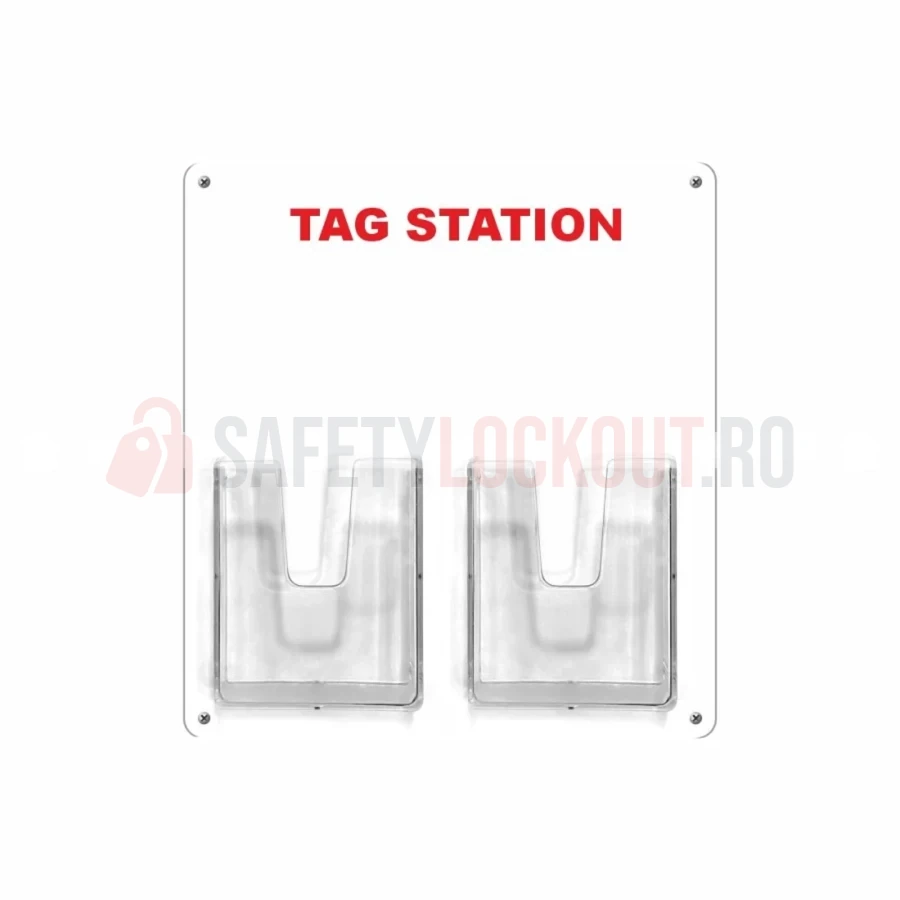 Stație pentru etichete LOTO, 2 buzunare — Etichete de blocare LOTO | Safety Lockout