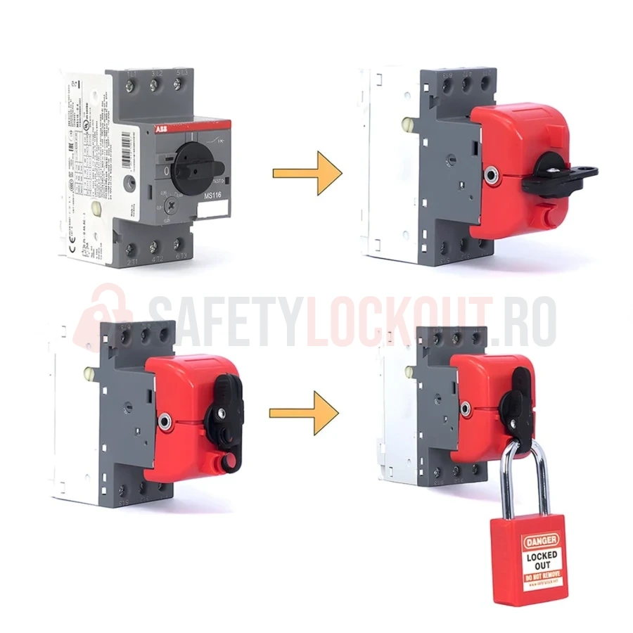 Dispozitiv Universal de Blocare Protecție Motor (45mm) — Dispozitiv de blocare pentru disjunctor | Safety Lockout