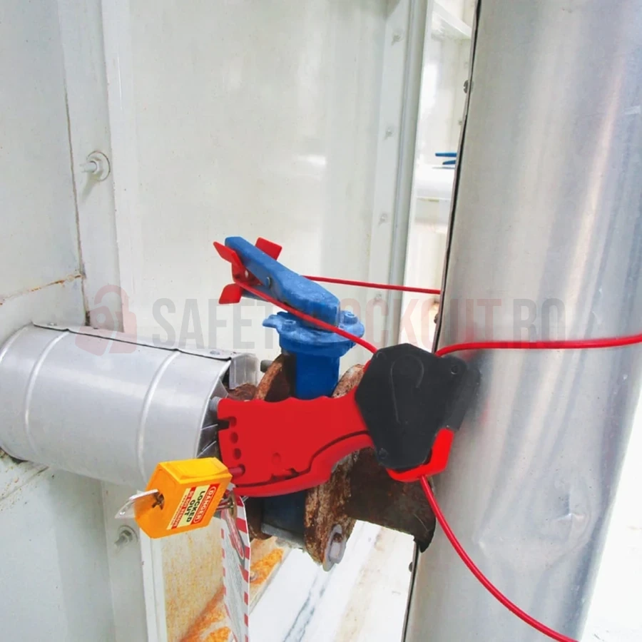 Set combo universal pentru blocare valvă fluture, cu cablu — Dispozitive de blocare pentru valve fluture | Safety Lockout