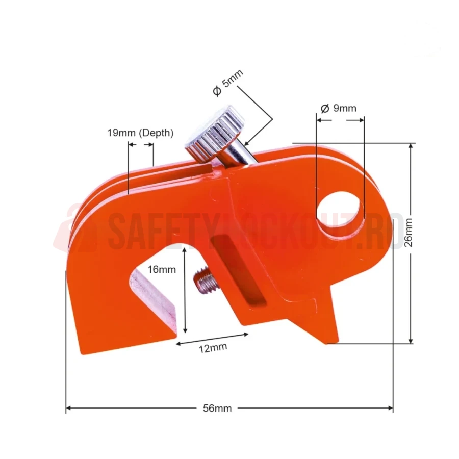 Dispozitiv Universal Blocare Disjunctor Tip A cu Șurub Twister — Dispozitiv de blocare pentru disjunctor | Safety Lockout
