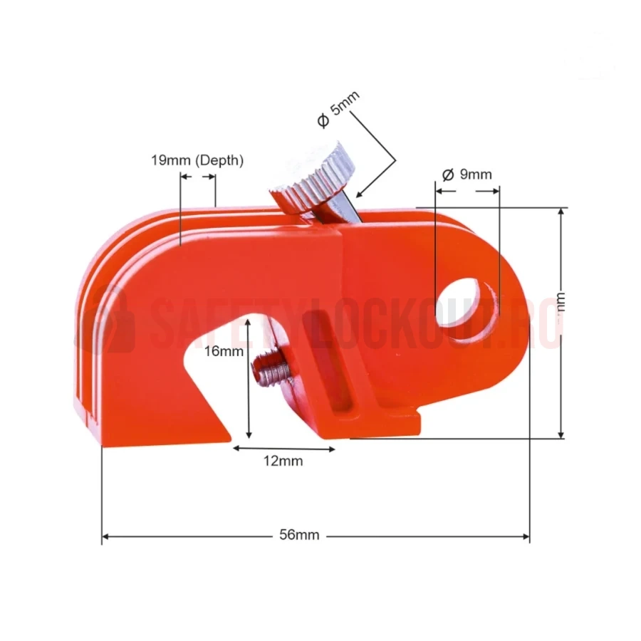 Dispozitiv Universal Blocare Disjunctor Tip B cu Șurub Twister — Dispozitiv de blocare pentru disjunctor | Safety Lockout