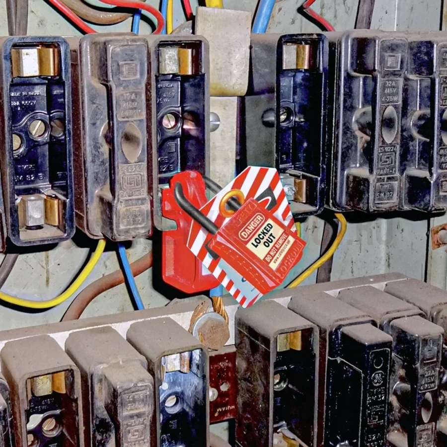 Dispozitiv universal de blocare pentru suport de siguranță, roșu — Dispozitive de blocare pentru siguranțe fuzibile | Safety Lockout