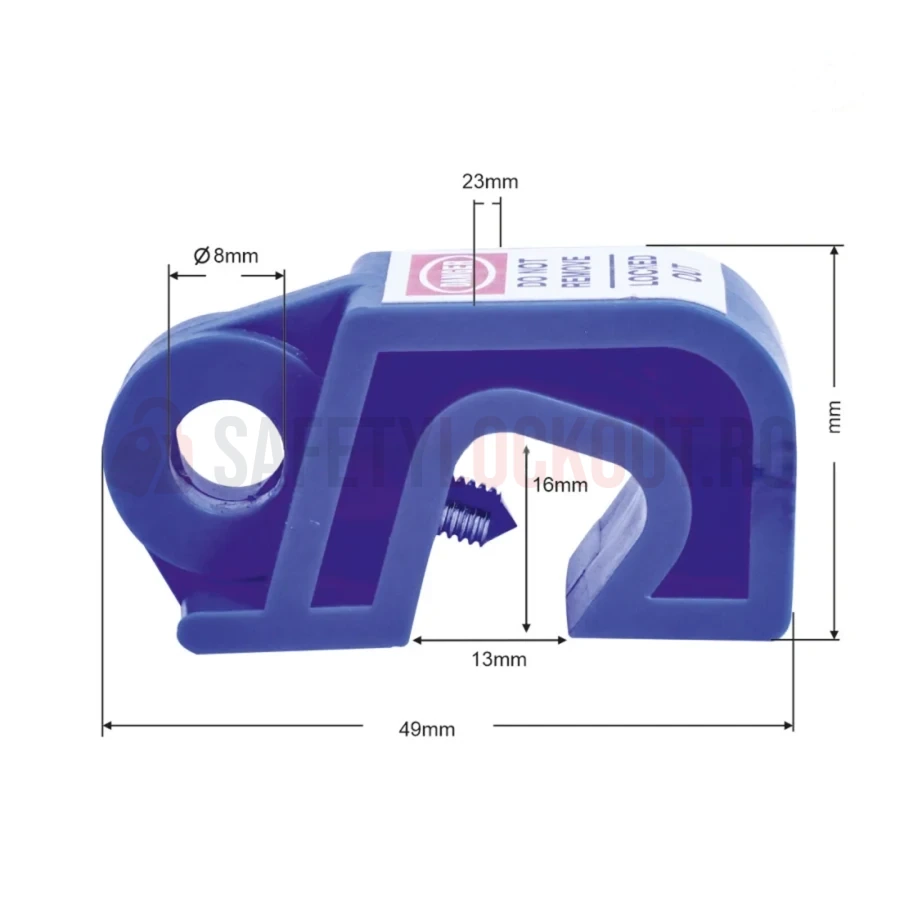 Dispozitiv Universal de Blocare Disjunctor Miniatură - Albastru — Dispozitiv de blocare pentru disjunctor | Safety Lockout