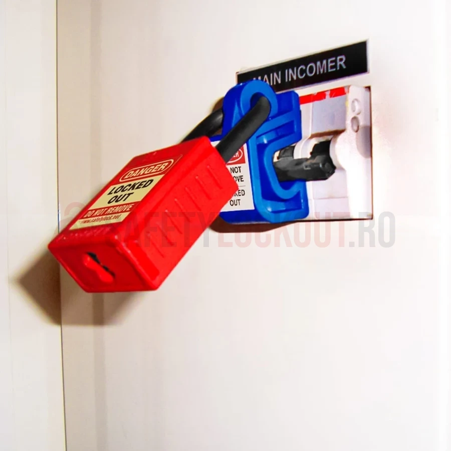 Dispozitiv Universal de Blocare Disjunctor Miniatură - Albastru — Dispozitiv de blocare pentru disjunctor | Safety Lockout