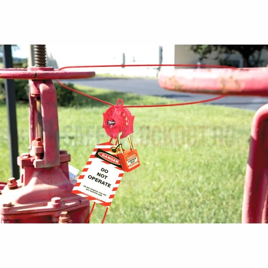Dispozitiv multipurpose de blocare cu cablu, cablu oțel 2 m, 4 mm — Dispozitive multipurpose cu cablu | Safety Lockout