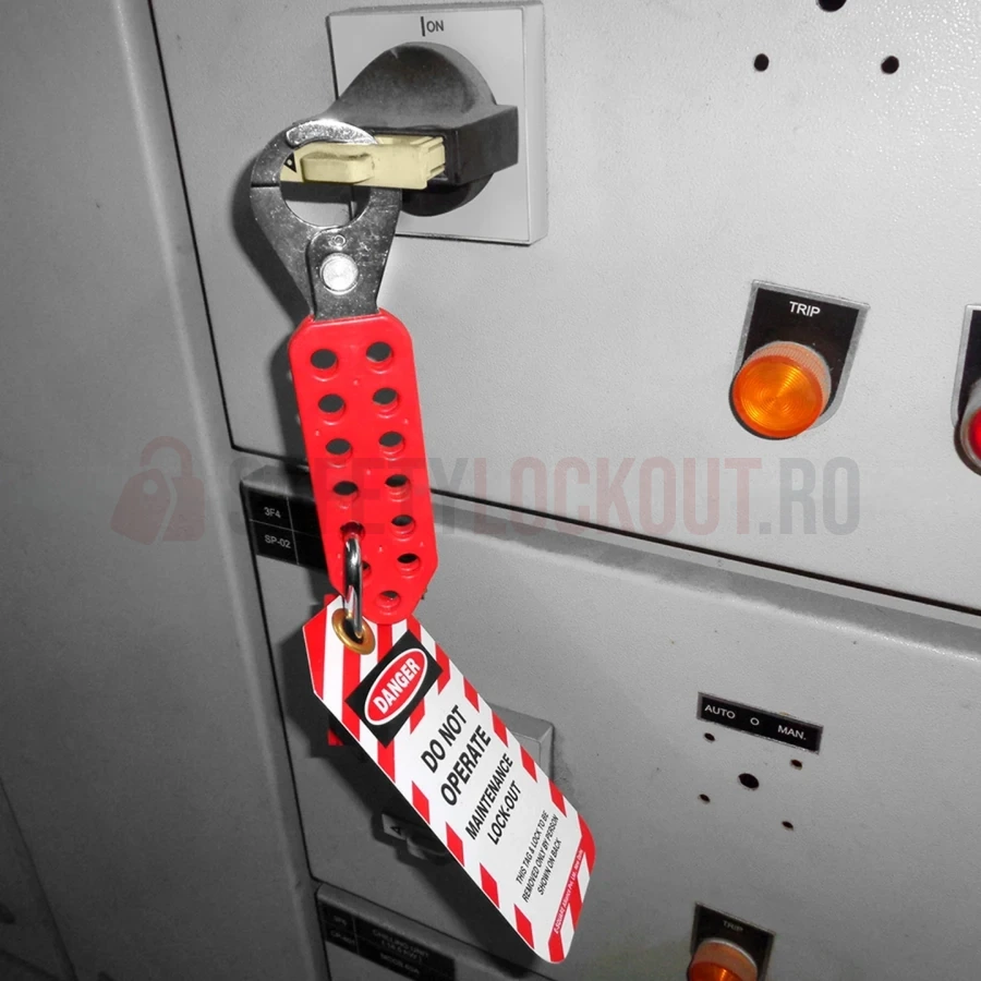 Hasp LOTO metalic cu 13 găuri și protecție din vinil, 25 mm — Hasp LOTO | Safety Lockout