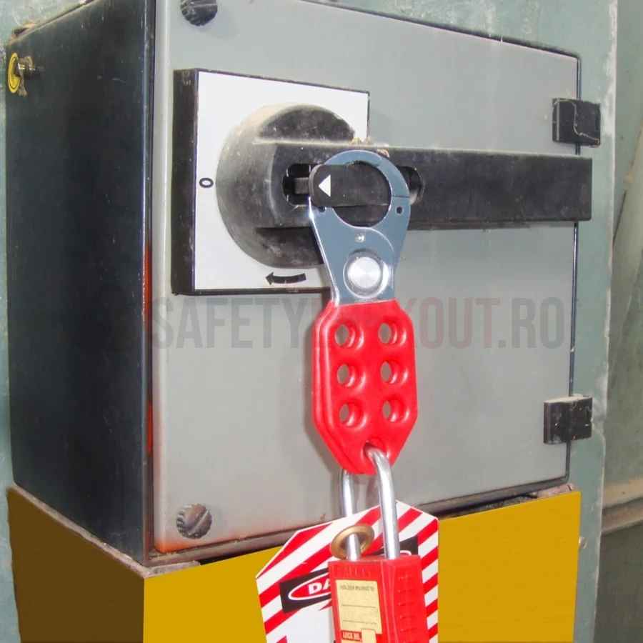 Hasp LOTO metalic cu acoperire din vinil, 7 orificii, 25 mm — Hasp LOTO | Safety Lockout