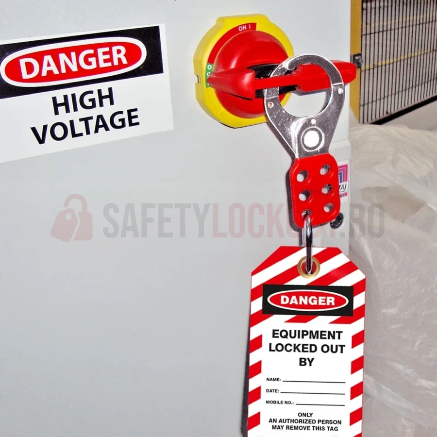 Hasp LOTO metalic cu acoperire din vinil Premier, roșu, 38 mm — Hasp LOTO | Safety Lockout