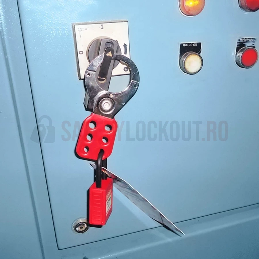 Hasp LOTO metalic cu acoperire din vinil Premier, roșu, 38 mm — Hasp LOTO | Safety Lockout