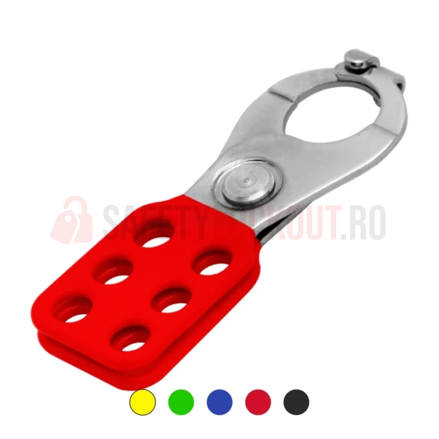 Hasp LOTO metalic mic cu blocare dublă și înveliș din vinil, 25 mm — Hasp LOTO | Safety Lockout