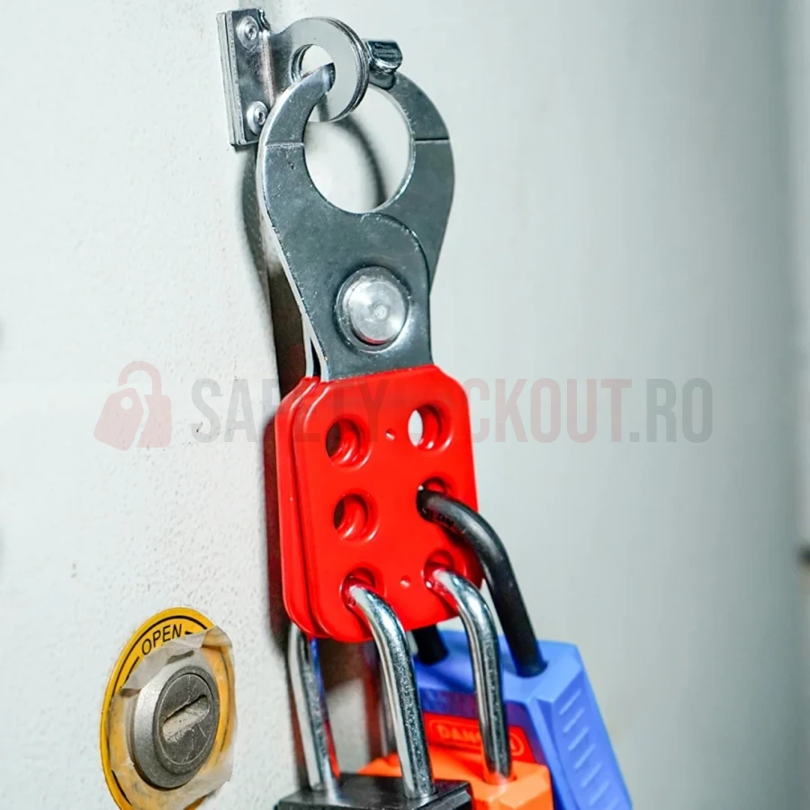 Hasp LOTO metalic mic, acoperire vinil, fălci 25 mm — Hasp LOTO | Safety Lockout