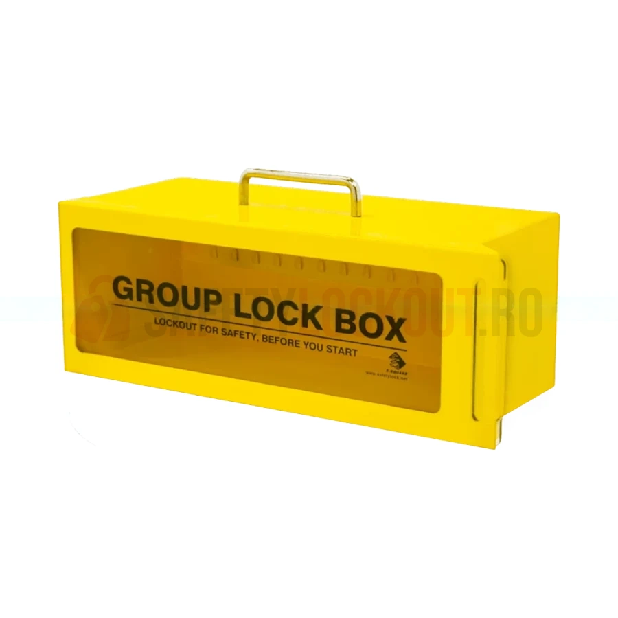 Cutie LOTO de Grup Galbenă cu Culisare Laterală — Cutie de blocare pentru grup | Safety Lockout