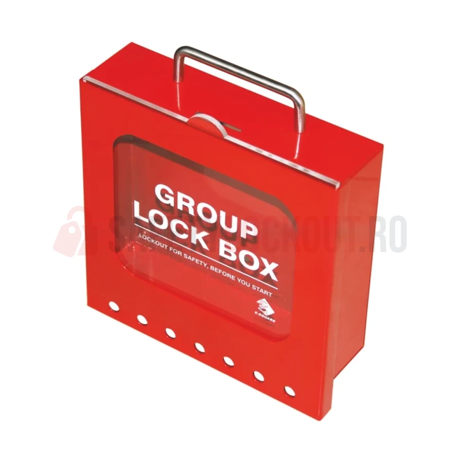 Cutie LOTO de Grup pentru Perete - 7 Lacăte (Culisare Superioară) — Cutie de blocare pentru grup | Safety Lockout