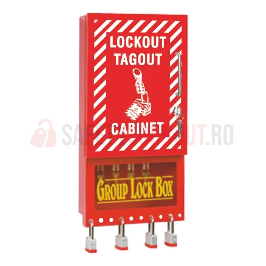 Stație de Depozitare LOTO cu Cutie de Grup - Mică — Cutie de blocare pentru grup | Safety Lockout