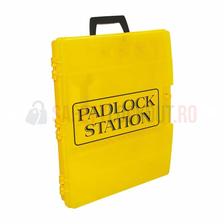 Stație Portabilă pentru Lacăte LOTO – Galben, 438 x 400 x 64 mm — Stații LOTO | Safety Lockout
