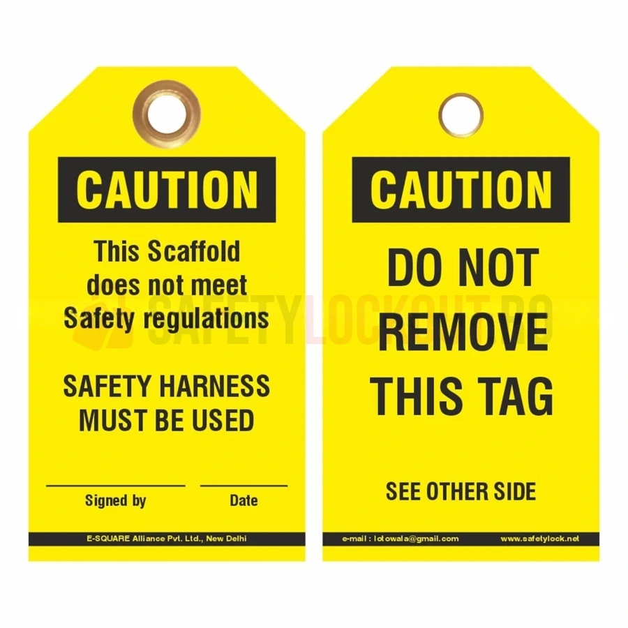 Etichete galbene pentru schele — Do Not Remove This Tag — Etichete și suporturi pentru schele | Safety Lockout